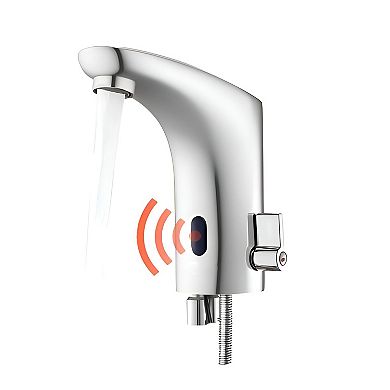 Touchless Bathroom Faucet with Infrared Sensor and Adjustable Water Temperature