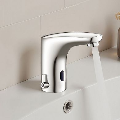 Touchless Bathroom Faucet with Infrared Sensor and Adjustable Water Temperature