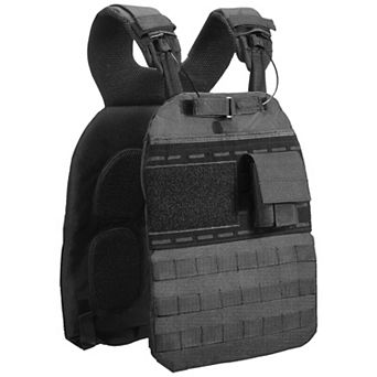 Plate Load Weighted Vest for Running Walking Strength Training - Black