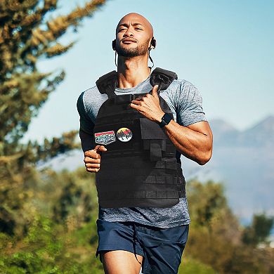 Plate Load Weighted Vest for Running Walking Strength Training - Black