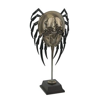 12 Inch Bronze Resin Steampunk Horseshoe Crab Sculpture Decorative Home Decor