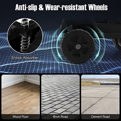 12V Kids Ride On Truck with Remote Control and Headlights-Black