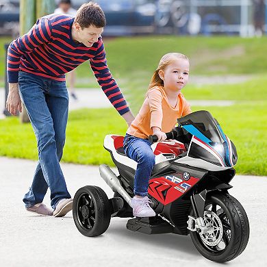 12V Kids Ride On Motorcycle With Training Wheels And USB Music