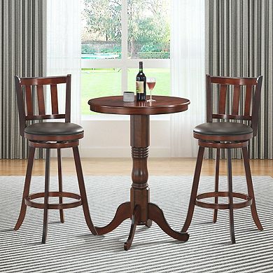 Swivel Counter Height Bar Stools Set Of 2 With Cushioned Seats