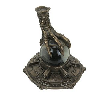 Bronze Resin Steampunk Dragon Claw Crystal Ball Statue Decorative Glass Orb Art