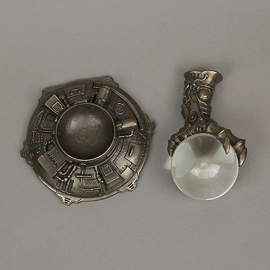 Bronze Resin Steampunk Dragon Claw Crystal Ball Statue Decorative Glass Orb Art