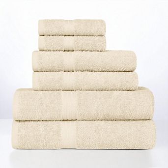 SUPERIOR Miami Cotton Quick-Drying 6 pc Towel Set