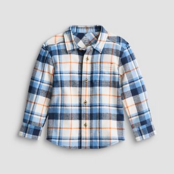 Toddler & Boys 4-12 Jumping Beans® Adaptive Easy Dressing Flannel Button-Down Shirt
