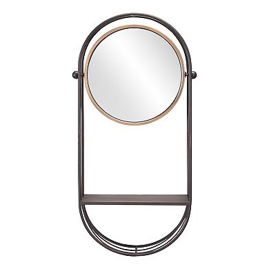 Saroni Mirror Shelf Antique Gray