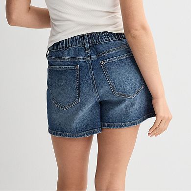 Juniors' SO® High Rise Utility Jean Shorts