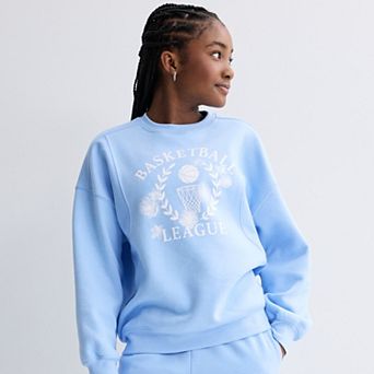 Girls 7-16 Tek Gear® Oversized Seamed Crew Sweatshirt