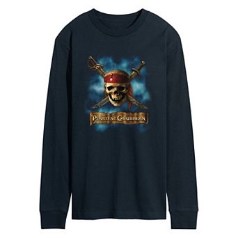 Men's Disney's Pirates of the Caribbean Logo Long Sleeve Graphic Tee