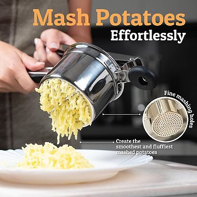 15oz Heavy Duty Stainless Steel Potato Ricer & Masher for Perfect Mashed Potatoes
