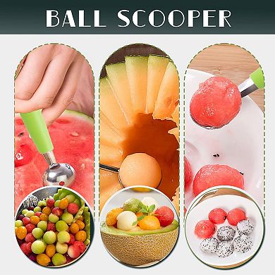 14-Piece Fruit Carving & Melon Baller Set for Sculpting, Cutting, and Slicing