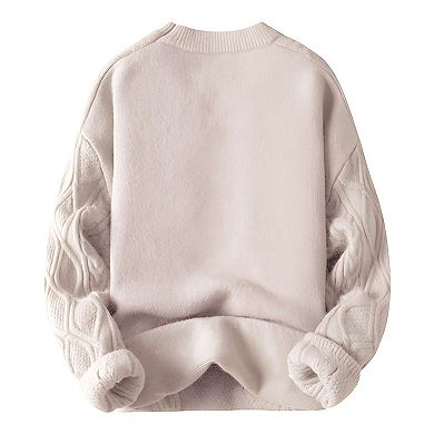 Women’s Heavy Long Sleeve Cable Knit Pullover