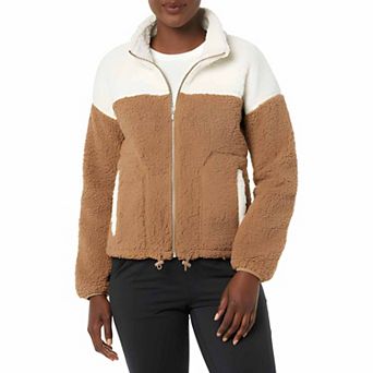 Women’s Warm Sherpa Fleece Jacket with Full Zipper and Neck