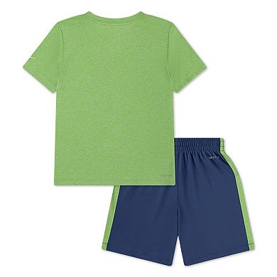 Toddler Boys Nike Dri-FIT Short Sleeve T-shirt & Athletic Shorts 2-Piece Set