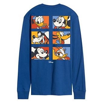 Men's Disney Mickey & Friends Vintage Grid Long Sleeve Graphic Tee