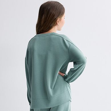 Girls 7-16 FLX Lightweight Solace Oversized Crew in Regular & Plus Size