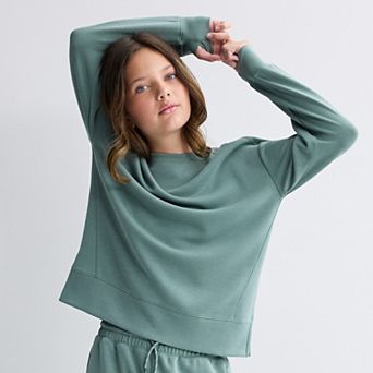 Girls 7-16 FLX Lightweight Solace Oversized Crew in Regular & Plus Size