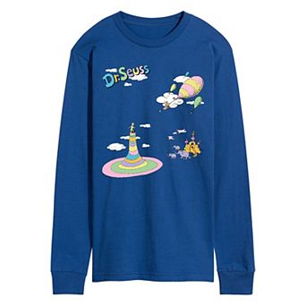 Men's Dr. Seuss Oh The Places You'll Go Icons Long Sleeve Graphic Tee