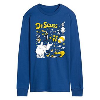 Men's Dr. Seuss Characters Grid Long Sleeve Graphic Tee