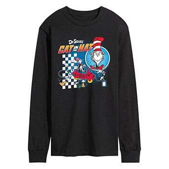 Men's Dr. Seuss The Cat In The Hat Racing Long Sleeve Graphic Tee