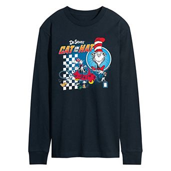 Men's Dr. Seuss The Cat In The Hat Racing Long Sleeve Graphic Tee