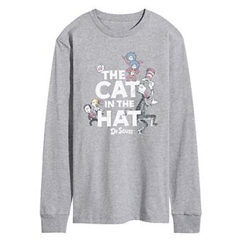 Men's Dr. Seuss The Cat In The Hat Distressed Long Sleeve Graphic Tee