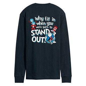 Men's Dr. Seuss The Cat In The Hat Graphic Long Sleeve Graphic Tee