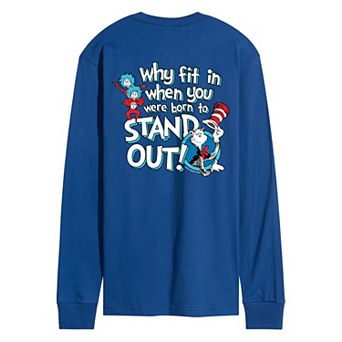 Men's Dr. Seuss The Cat In The Hat Graphic Long Sleeve Graphic Tee