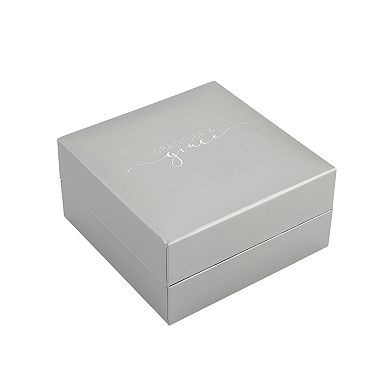 Gratitude & Grace Fine Silver Plated Cubic Zirconia Butterfly & Cross Pendant Necklace