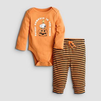 Baby Jumping Beans® 2 pc Long Sleeve Snoopy Halloween Bodysuit & Pants Set