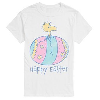 Men's Peanuts Woodstock Happy Easter Distressed Graphic Tee