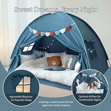 Bed Canopy Tent - Indoor Playhouse & Privacy Tent for Bunk Beds and Room Decor, Cozy Sleeping Gift
