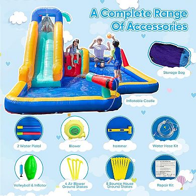 Inflatable Water Slide With Climbing Walls