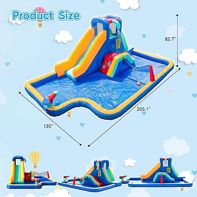 Inflatable Water Slide With Climbing Walls