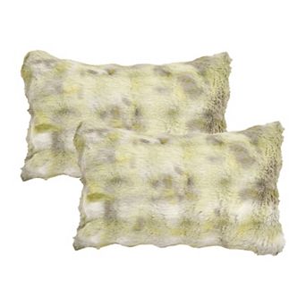 Pack of 2 Soft Fluffy Pillow Case Modern Cozy Plush Decorative Throw Pillow Covers 12x20/18x18 Inch