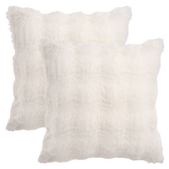 Pack of 2 Soft Fluffy Pillow Case Modern Cozy Plush Decorative Throw Pillow Covers 12x20/18x18 Inch