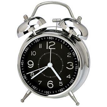 Metal Mechanical Alarm Clock for Heavy Sleepers Loud Bell Sound, Easy Setup, 4.5"x2.2"x6.3"