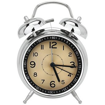 Metal Mechanical Alarm Clock for Heavy Sleepers Loud Bell Sound, Easy Setup, 4.5"x2.2"x6.3"