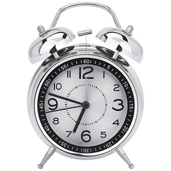 Metal Mechanical Alarm Clock for Heavy Sleepers Loud Bell Sound, Easy Setup, 4.5"x2.2"x6.3"
