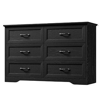 6-Drawer Dresser with Deep Drawers, Modern Wood Closet Organizer & Storage for Bedroom, Living Room