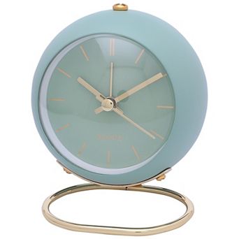 Spherical Mechanical Alarm Clock, Metal Casing, with Ring Stand, Ideal for Nightstand 4.1"x2.5"x3.5"