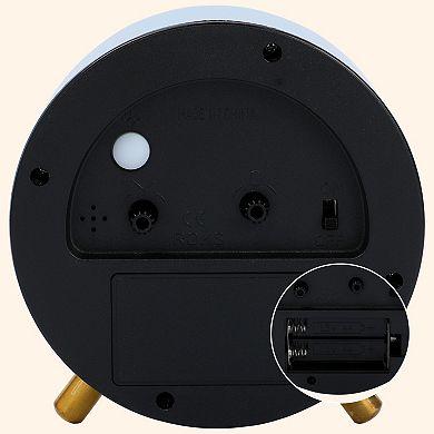 Desk Mechanical Alarm Clock, Minimalist Metal Frame, with Bracket, Non-Tick for Study 4.3"x2.2"x4.5"