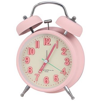 Loud Alarm for Deep Sleepers Twin Bell Alarm Clock, Digital Dial with Nightlight 4.6"x2.2"x6.6"