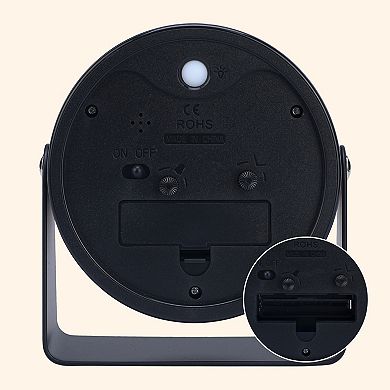 Vintage Tabletop Alarm Clock with Stand, Rotatable, Non-Tick Perfect for Study/Office 4.5"x1.6"x5.0"