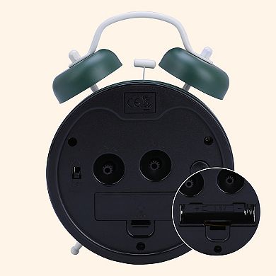 Simple Design Alarm Clock, Traditional Dual Bell Design, Loud Alarm, Night Light, 4.6"x2.2"x6.6"