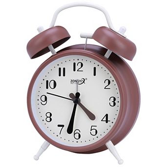 Simple Design Alarm Clock, Traditional Dual Bell Design, Loud Alarm, Night Light, 4.6"x2.2"x6.6"
