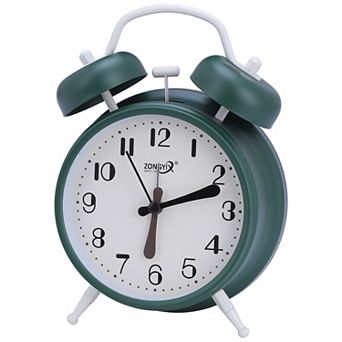 Simple Design Alarm Clock, Traditional Dual Bell Design, Loud Alarm, Night Light, 4.6"x2.2"x6.6"